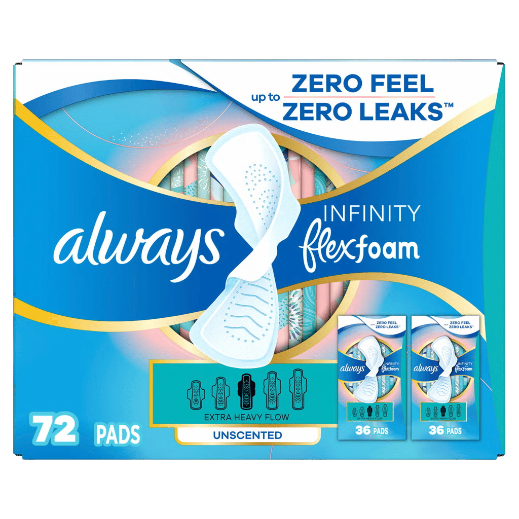 Always Infinity FlexFoam Pads 72-count buy online USA - 1